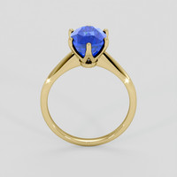 4.41 Ct. Blue Sapphire Ring, 14K Yellow Gold 3