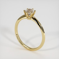 0.66 Ct. Peach Sapphire Ring, 14K Yellow Gold 2