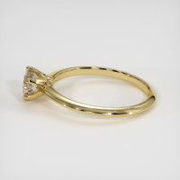 0.66 Ct. Peach Sapphire Ring, 14K Yellow Gold 4