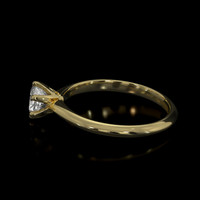 0.54 Ct. White Sapphire Ring, 14K Yellow Gold 4