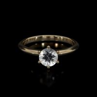 0.90 Ct. Sapphire Ring, 14K Yellow Gold 1