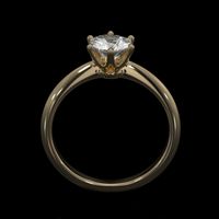 0.90 Ct. Sapphire Ring, 14K Yellow Gold 3