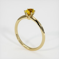 0.89 Ct. Orangish Yellow Sapphire Ring, 14K Yellow Gold 2