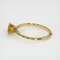 0.89 Ct. Orangish Yellow Sapphire Ring, 14K Yellow Gold 4
