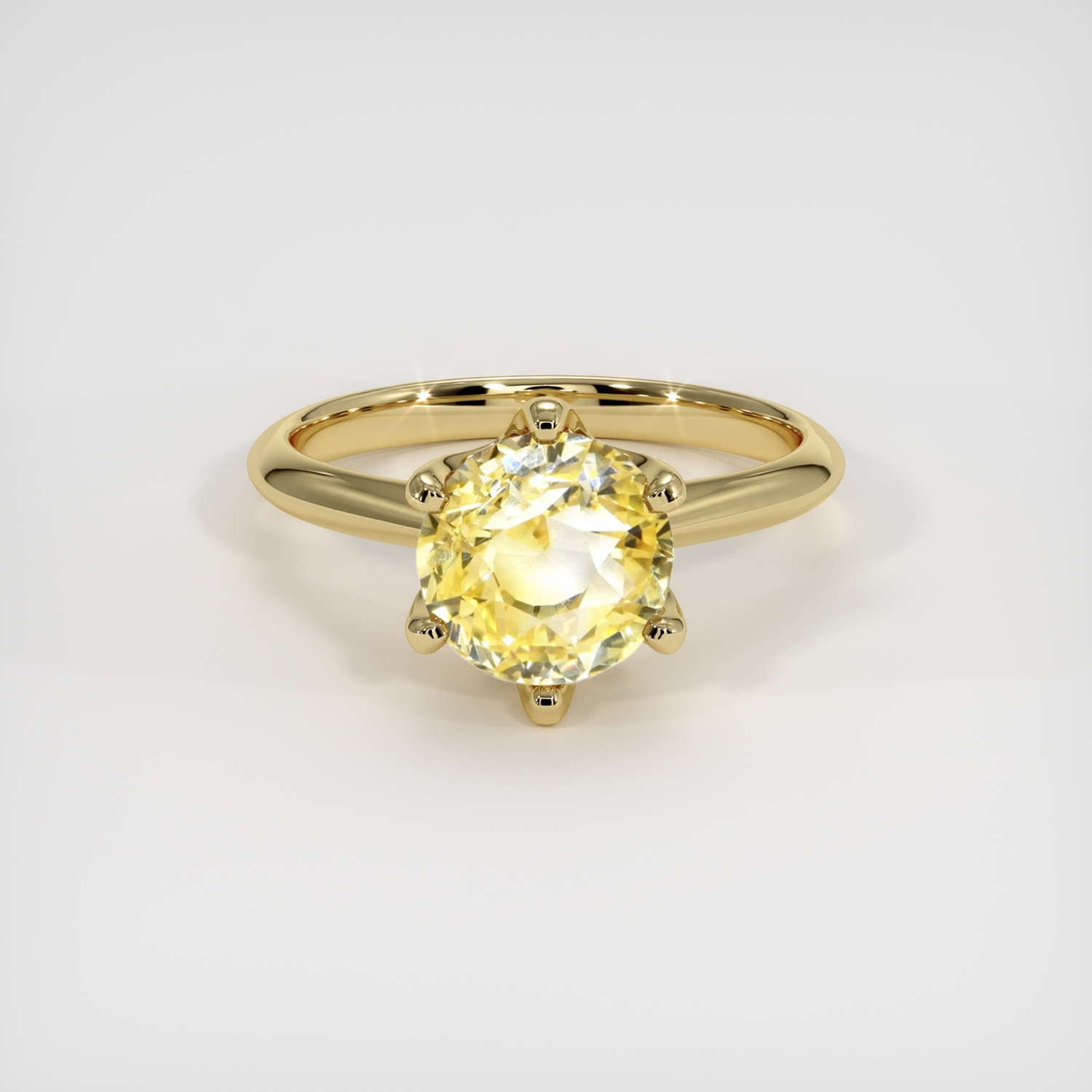 Yellow Sapphire Ring 3.14 Ct. 14K Yellow Gold | The Natural