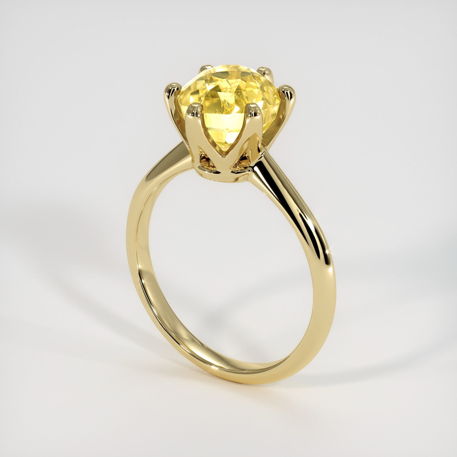Yellow Sapphire Ring 3.14 Ct. 14K Yellow Gold | The Natural