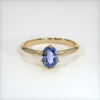 1.10 Ct. Sapphire Ring, 18K Yellow Gold 1
