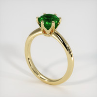 0.95 Ct. Emerald Ring, 18K Yellow Gold 2