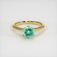 1.50 Ct. Emerald Ring, 18K Yellow Gold 1