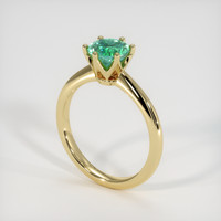 1.50 Ct. Emerald Ring, 18K Yellow Gold 2