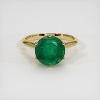 4.43 Ct. Emerald Ring, 18K Yellow Gold 1