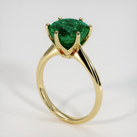4.43 Ct. Emerald Ring, 18K Yellow Gold 2