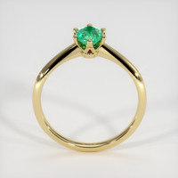 0.62 Ct. Emerald Ring, 18K Yellow Gold 3
