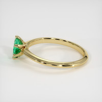 0.62 Ct. Emerald Ring, 18K Yellow Gold 4