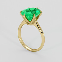 4.92 Ct. Emerald Ring, 18K Yellow Gold 2