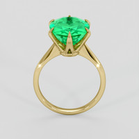 4.92 Ct. Emerald Ring, 18K Yellow Gold 3