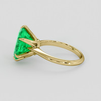 4.92 Ct. Emerald Ring, 18K Yellow Gold 4
