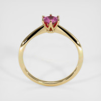 0.50 Ct. Pink Sapphire Ring, 18K Yellow Gold 3