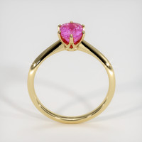 1.25 Ct. Pink Sapphire Ring, 18K Yellow Gold 3
