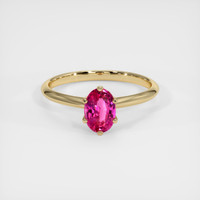 0.85 Ct. Sapphire Ring, 18K Yellow Gold 1