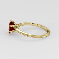 1.05 Ct. Purplish Red Ruby Ring, 18K Yellow Gold 4