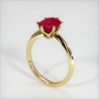 3.08 Ct. Ruby Ring, 18K Yellow Gold 2