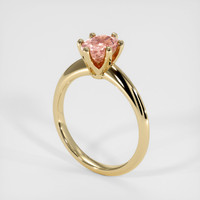 0.97 Ct. Padparadscha Sapphire Ring, 18K Yellow Gold 2
