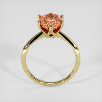 3.08 Ct. Orangish Brown Sapphire Ring, 18K Yellow Gold 3