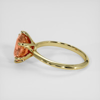 3.08 Ct. Orangish Brown Sapphire Ring, 18K Yellow Gold 4