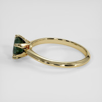 1.30 Ct. Green Sapphire Ring, 18K Yellow Gold 4