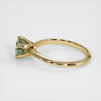 1.30 Ct. Green Sapphire Ring, 18K Yellow Gold 4
