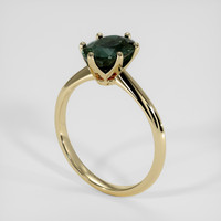 2.55 Ct. Green Sapphire Ring, 18K Yellow Gold 2