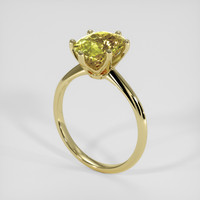 3.40 Ct. Bi Color Sapphire Ring, 18K Yellow Gold 2