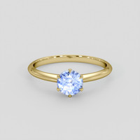 1.02 Ct. Blue Sapphire Ring, 18K Yellow Gold 1