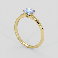 1.02 Ct. Blue Sapphire Ring, 18K Yellow Gold 2
