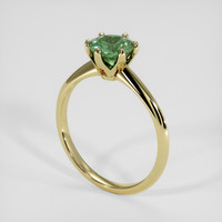 1.45 Ct. Bluish Green Sapphire Ring, 18K Yellow Gold 2
