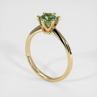 1.20 Ct. Green Sapphire Ring, 18K Yellow Gold 2