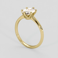 1.70 Ct. Peach Sapphire Ring, 18K Yellow Gold 2