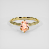 1.20 Ct. Padparadscha Sapphire Ring, 18K Yellow Gold 1
