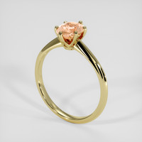 1.20 Ct. Padparadscha Sapphire Ring, 18K Yellow Gold 2
