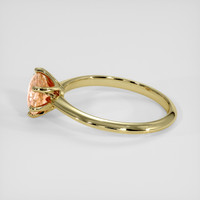 1.20 Ct. Padparadscha Sapphire Ring, 18K Yellow Gold 4