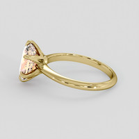 2.25 Ct. Padparadscha Sapphire Ring, 18K Yellow Gold 4