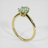 1.55 Ct. Green Sapphire Ring, 18K Yellow Gold 2