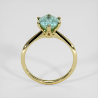 2.32 Ct. Bluish Green Sapphire Ring, 18K Yellow Gold 3