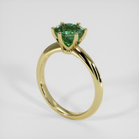 2.03 Ct. Bluish Green Sapphire Ring, 18K Yellow Gold 2