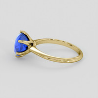 4.41 Ct. Blue Sapphire Ring, 18K Yellow Gold 4