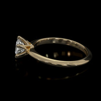0.90 Ct. White Sapphire Ring, 18K Yellow Gold 4