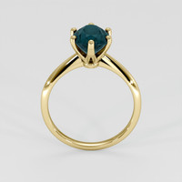 2.52 Ct. Greenish Blue Sapphire Ring, 18K Yellow Gold 3