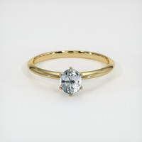 0.94 Ct. Bluish Grey Sapphire Ring, 18K Yellow Gold 1