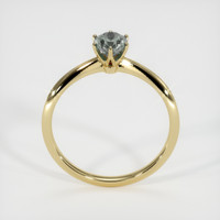 0.94 Ct. Bluish Grey Sapphire Ring, 18K Yellow Gold 3